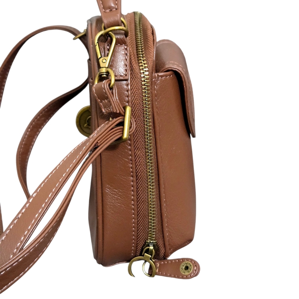 Minooy Aphrodite Crossbody Bag 1.5L Brown Chic Portable Everyday Phone Purse - Picture 2 of 12